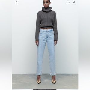 Zara high rise mom jeans